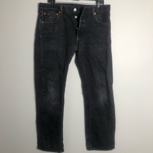 Levi's Black 501xx 36x32 Straight Leg Button Fly